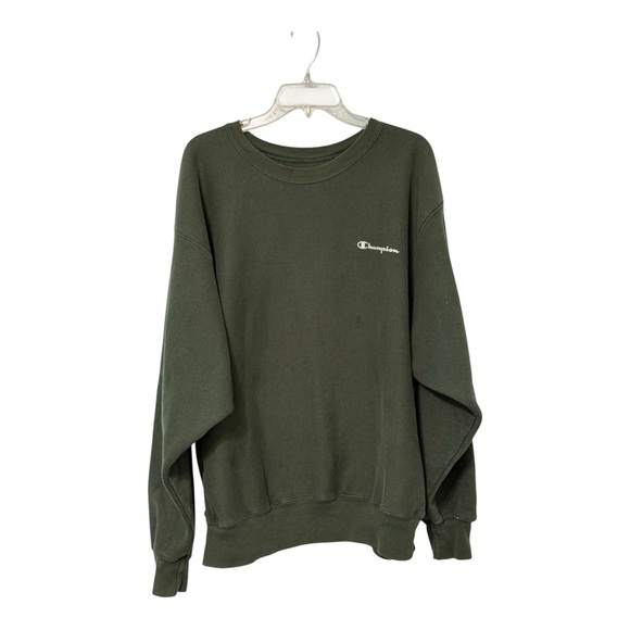 Vintage Champion Reverse Weave Crewneck Sweatshirt Size X-Large Green 90s - Picture 1 of 15